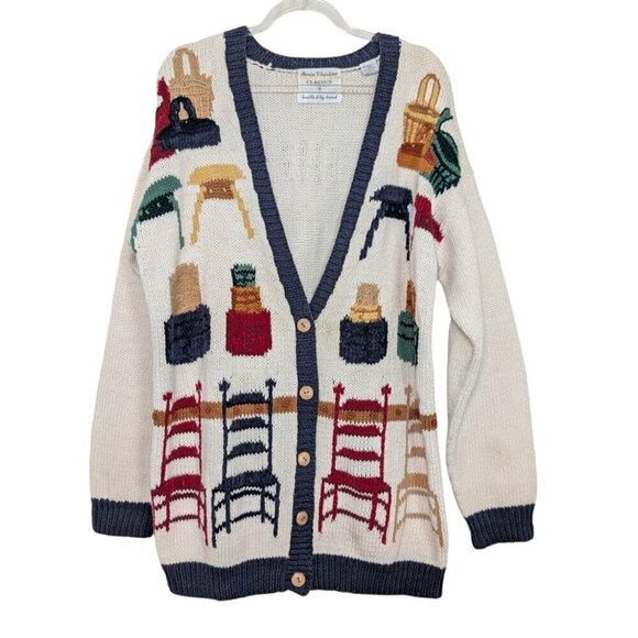Marisa Christina Sweaters - Marisa Christina Cardigan Womens Size Small Hand Knit Cottage Country Grandma